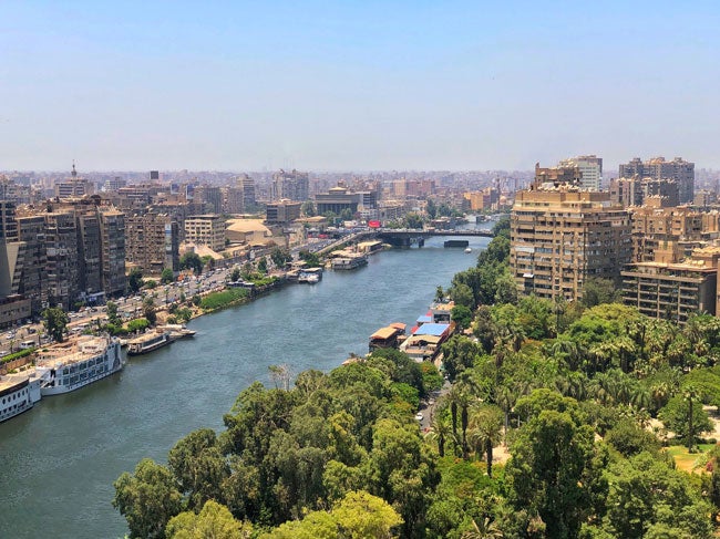 A view of Cairo from above